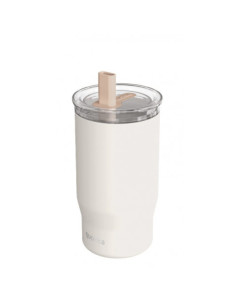 TAZA TERMO ACERO INOXIDABLE 720ML CON CAÑITA MIST IVORY QUOKKA