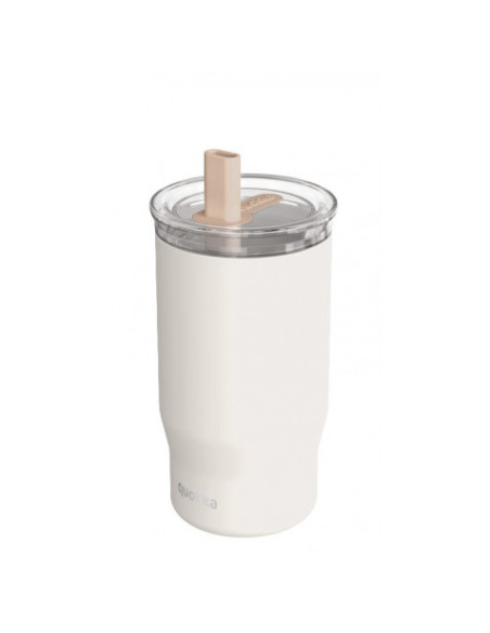 TAZA TERMO ACERO INOXIDABLE 720ML CON CAÑITA MIST IVORY QUOKKA