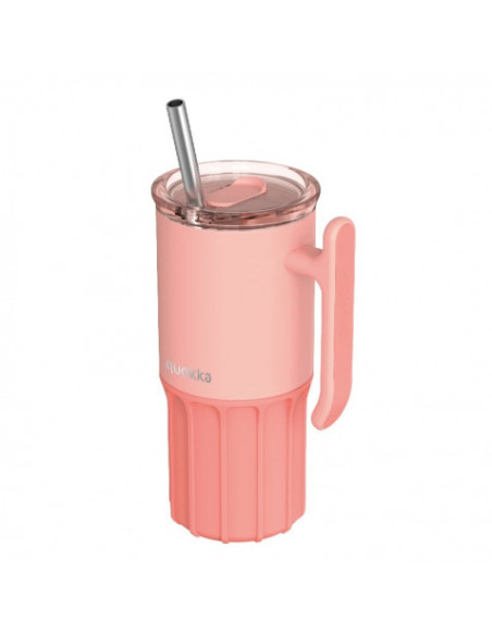 TAZA TERMO ACERO INOX 720ML CON BASE SILICONA UMI PEACHY PINK QUOKKA