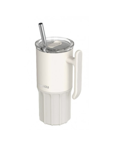 TAZA TERMO ACERO INOX 720ML CON BASE SILICONA UMI IVORY QUOKKA