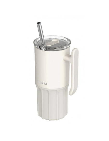 TAZA TERMO ACERO INOX 720ML CON BASE SILICONA UMI IVORY QUOKKA