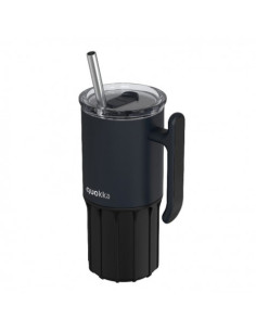TAZA TERMO ACERO INOX 720ML CON BASE SILICONA UMI BLACK QUOKKA