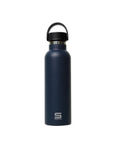 BOTELLA TERMO 600ML ACERO INOXIDABLE NEGRO SAFTA