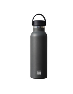 BOTELLA TERMO 600ML ACERO INOXIDABLE BASE SILICONA GRIS SAFTA