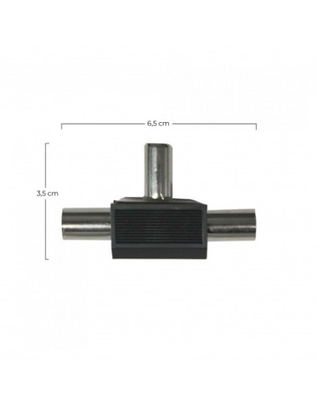 ADAPTADOR INDUCTIVO TV (2 MACHO/1 HEMBRA) NEGRO SEVENON