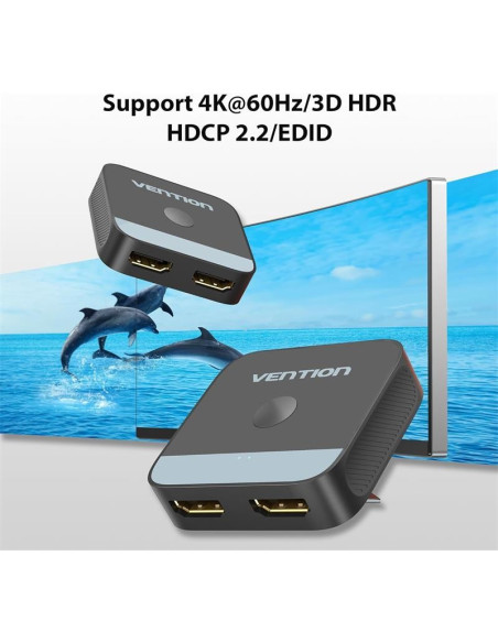 SWITCH/SPLITTER VENTION HDMI/H - X2 HDMI/H BIDIRECCIONAL