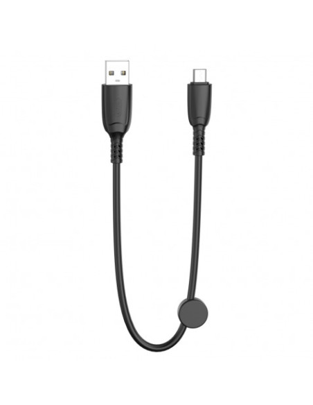 CABLE NB247 CARGA RAPIDA USB - MICRO USB | 6A | 25CM CON CLIP | NEGRO XO