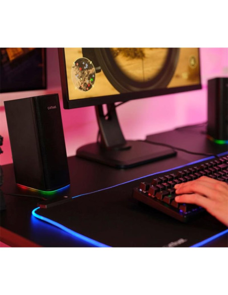 ALTAVOCES TRUST GXT 612 CETIC GAMING RGB 2.0 USB/WIRELESS BLACK