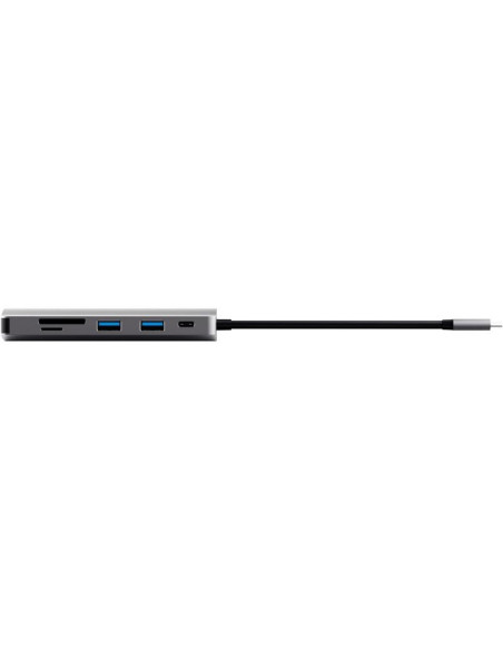 HUB TRUST DALYX USB-C 7 EN 1 HDMI USB-C USB MICRO SD RJ45 SILVER