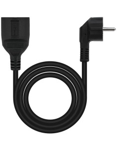 CABLE ALARGADOR ALIMENTACION ACODADO SCHUKO PC NANOCABLE 5M BLACK