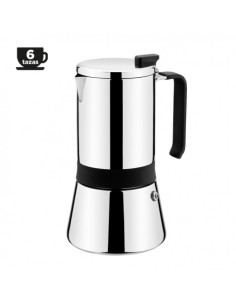 CAFETERA 6 TAZAS INDUCCION ACERO INOX AROMA MONIX