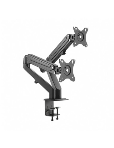 SOPORTE DE MESA 2 MONITORES 17\"-27\" CON PISTON DE GAS CROMAD