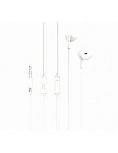 AURICULAR + MICROFONO EP39 MUSIC BLANCO