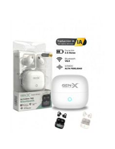 AURICULARES BLUETOOTH CON TRADUCCION CON IA BT8412 BLANCO