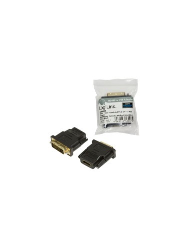 ADAPTADOR LOGILINK HDMI A DVI (24+1) H/M NEGRO AH0001