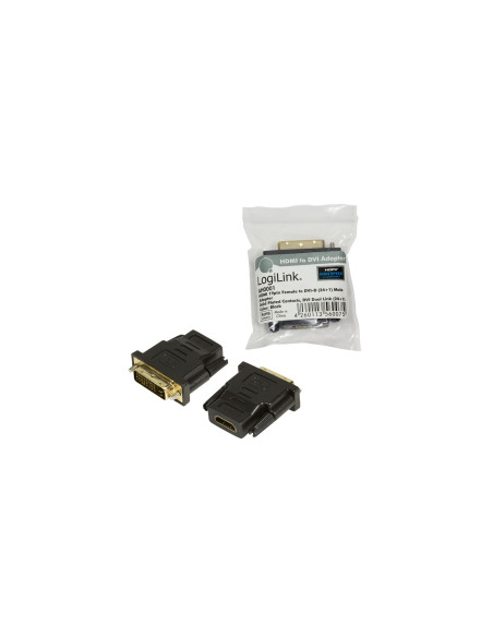 ADAPTADOR LOGILINK HDMI A DVI (24+1) H/M NEGRO AH0001