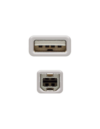 CABLE USB 1,8M IMPRESORA A/M-B/M NANOCABLE