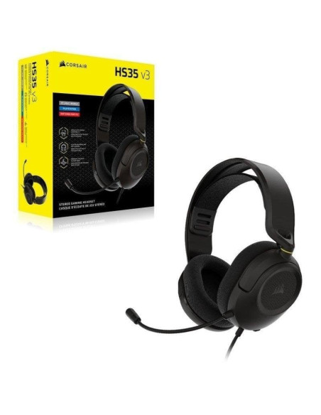 AURICULARES + MICROFONO GAMING CORSAIR HS35 V3 USB HEADSET 7.1 BLACK