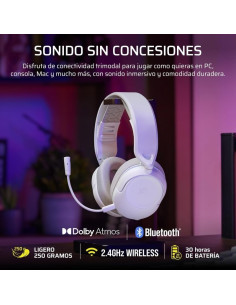 AURICULARES + MICROFONO GAMING CORSAIR HS35 V3 WIRELESS HEADSET 7.1 WHITE 2