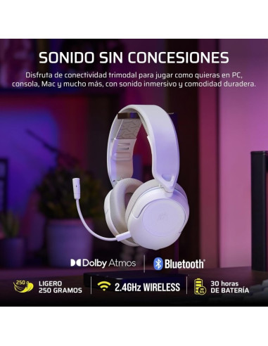 AURICULARES + MICROFONO GAMING CORSAIR HS35 V3 WIRELESS HEADSET 7.1 WHITE