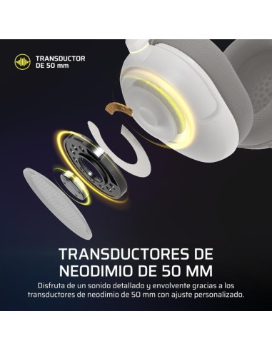 AURICULARES + MICROFONO GAMING CORSAIR HS35 V3 WIRELESS HEADSET 7.1 WHITE