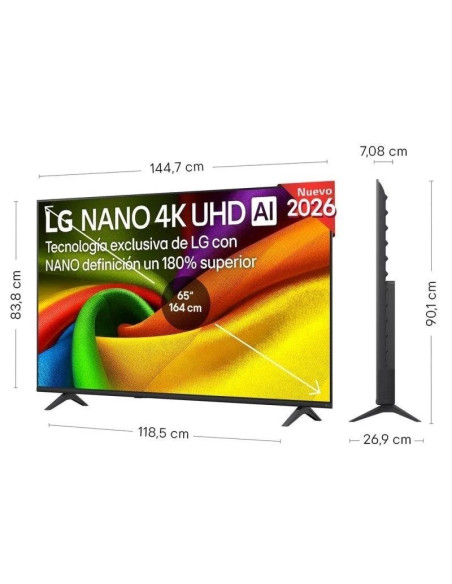 TELEVISOR LG 65 NANOCELL UHD 4K USB SMART TV WEBOS 26 WIFI BLUETOOTH