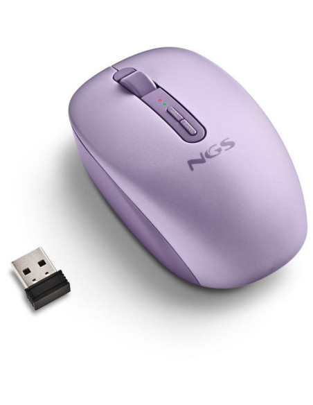 RATON NGS FOG DUAL WIRELESS SILENT ERGONOMIC PURPLE