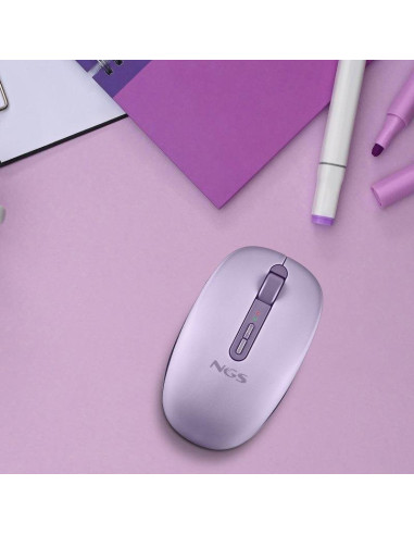 RATON NGS FOG DUAL WIRELESS SILENT ERGONOMIC PURPLE