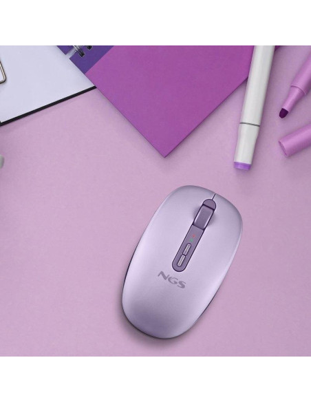 RATON NGS FOG DUAL WIRELESS SILENT ERGONOMIC PURPLE