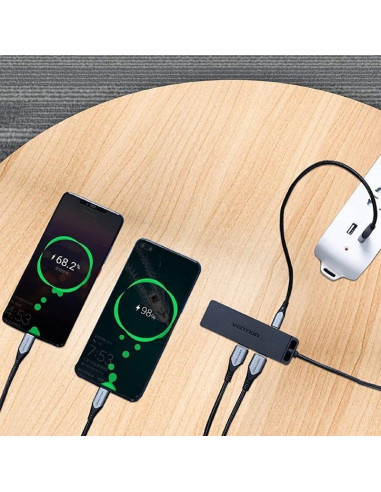 HUB VENTION USB-C 5 EN 1 MICRO USB PD X4 USB-A BLACK
