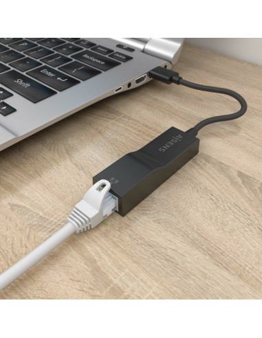 ADAPTADOR AISENS USB 3.0 A ETHERNET GIGA BLACK