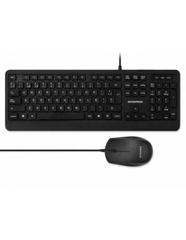 TECLADO + RATON ENTERPRISE PRO KM102 ISLE USB BLACK