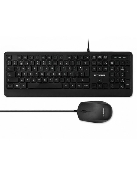 TECLADO + RATON ENTERPRISE PRO KM102 ISLE USB BLACK