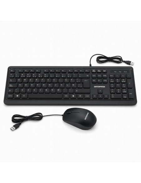TECLADO + RATON ENTERPRISE PRO KM102 ISLE USB BLACK