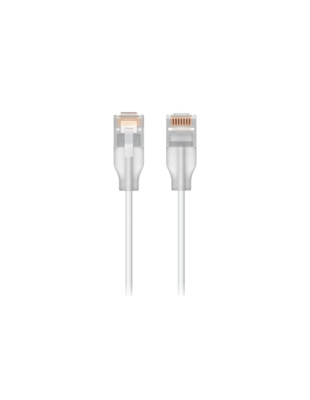 Ubiquiti UACC-Cable-Patch-EL-2M-W cable de red Translúcido, Blanco Cat6