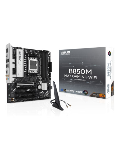 ASUS B850M MAX GAMING WIFI AMD B850 Zócalo AM5 micro ATX Placa Base