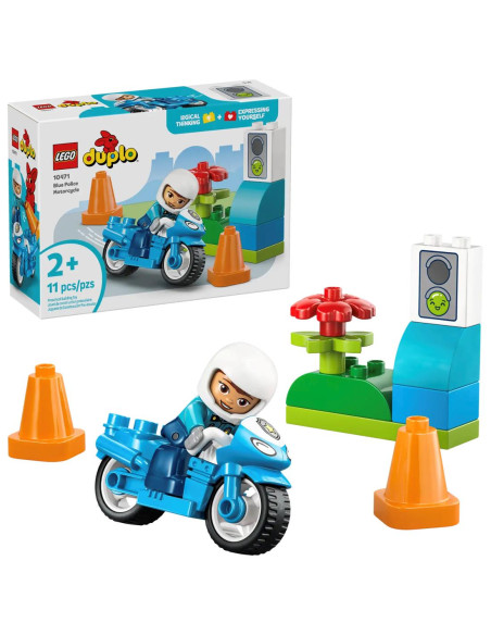 LEGO 10471 Moto de Policia Azul