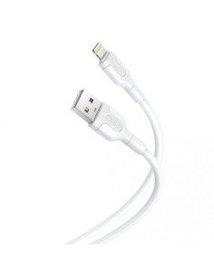 CABLE NB212 SILICONA USB - LIIGHTNING | 2.1A | 1 MTR | BLANCO XO
