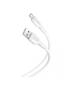 CABLE NB212 SILICONA USB - MICRO USB | 2.1A | 1 MTR | BLANCO XO