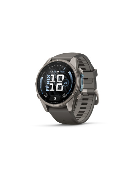 Garmin fēnix 9 3,3 cm (1.3") AMOLED 43 mm Digital 416 x 416 Pixeles Pantalla táctil Titanio Wifi GPS (satélite)