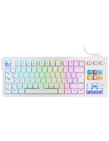 Mars Gaming MKMASTERW teclado Juego USB Español, Francés, Portugués