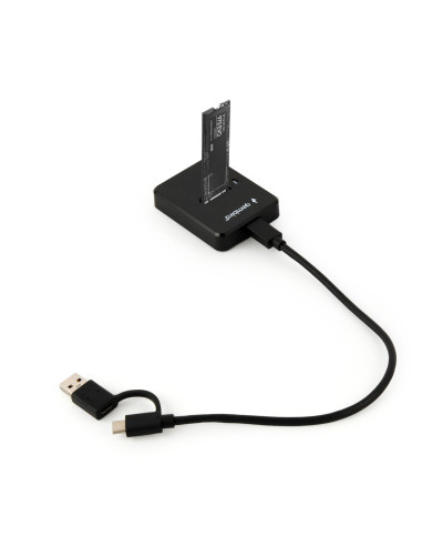 Gembird DD-U3M2 base de conexión para disco duro USB 3.2 Gen 1 (3.1 Gen 1) Type-C Negro