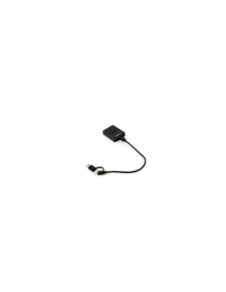 Gembird DD-U3M2 base de conexión para disco duro USB 3.2 Gen 1 (3.1 Gen 1) Type-C Negro