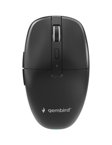 Gembird MUSW2-6B-01 ratón Hogar Ambidextro RF Wireless + Bluetooth Óptico 1600 DPI