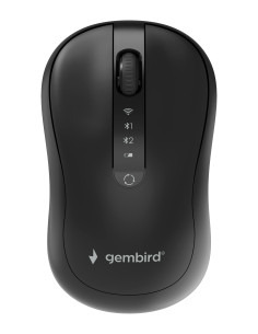 Gembird MUSW2-4B-01 ratón Hogar Ambidextro RF Wireless + Bluetooth Óptico 1600 DPI