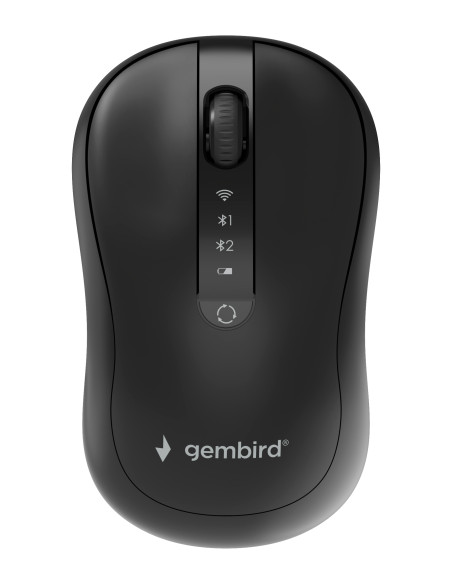 Gembird MUSW2-4B-01 ratón Hogar Ambidextro RF Wireless + Bluetooth Óptico 1600 DPI
