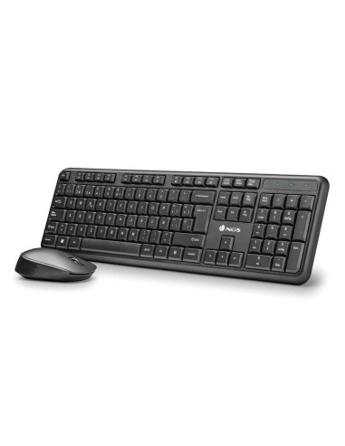 TECLADO + RATON NGS HARMONY WIRELESS MULTIMEDIA SILENT BLACK