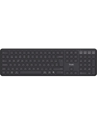 TECLADO TRUST VAIYA RECARGABLE WIRELESS BLUETOOTH BLACK