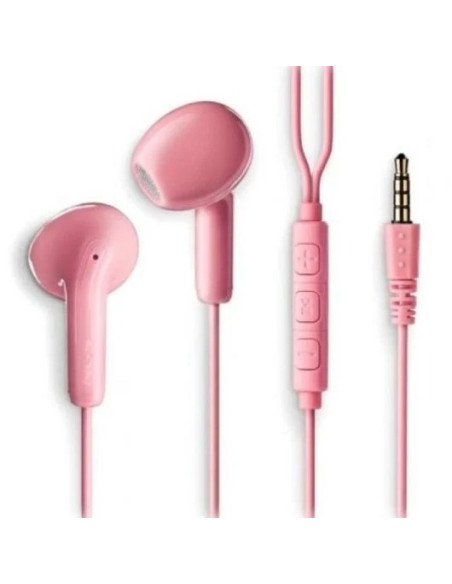 AURICULARES + MICROFONO NGS DRIFT IN EAR JACK 3,5MM PINK