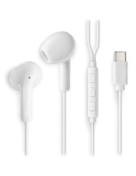 AURICULARES + MICROFONO NGS CROSS GLIDE IN EAR USB-C WHITE